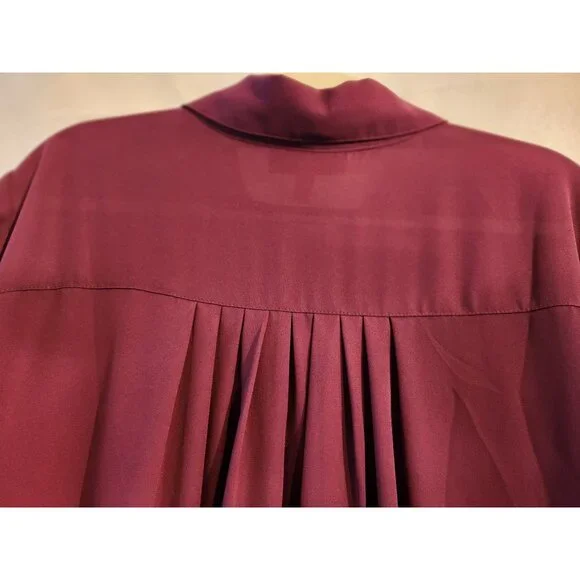 Lane Bryant Wine Semi Sheer Blouse HiLo Swing - Plus Size 18-20 NWOT - Picture 6 of 11